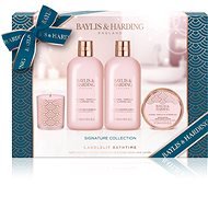 BAYLIS & HARDING Candle and body care set 4pcs - Jojoba, vanilla & almond oil - Cosmetic Gift Set
