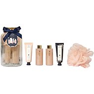 GRACE COLE Gift set of bath and body cosmetics in glass box - Rose & Peony, 5pcs - Cosmetic Gift Set
