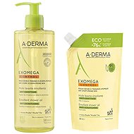 A-DERMA Exomega Control Sprchový olej pro pokožku se sklonem k atopii Set 1000 ml - Cosmetic Gift Set