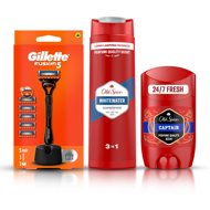 GILLETTE Fusion shaver and OLD SPICE Cosmetic Set for men - Men's Cosmetic Set