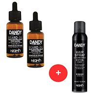 DANDY Beard Oil 2 x 70 ml + DANDY Extra Dry Fixing Hair Spray 300 ml - Olej na vousy