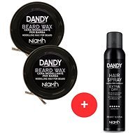 DANDY Beard Wax 2× 50 ml + DANDY Extra Dry Fixing Hair Spray 300 ml - Vosk na fúzy