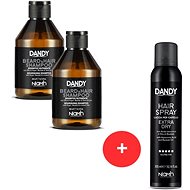 DANDY Beard & Hair Shampoo 2 x 300 ml + DANDY Extra Dry Fixing Hair Spray 300 ml - Šampon na vousy