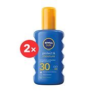 NIVEA SUN Protect & Moisture Spray SPF 30 2 × 200 ml - Napozó spray