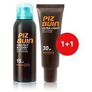 PIZ BUIN Protect & Cool Refreshing Sun Mousse SPF15 + Piz Buin Ultra Light Dry touch Face Fluid SPF30 - Cosmetic Set