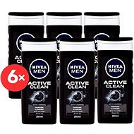NIVEA Men Active Clean 6 x 250 ml - Sprchový gél