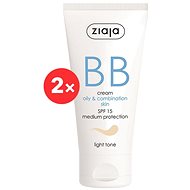 ZIAJA BB Cream Oily, Combination Skin - Light Tone SPF15 2 × 50ml - BB Cream