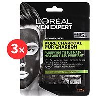 ĽORÉAL PARIS Men Expert Pure Charcoal Tissue Mask 3× 30g - Face Mask