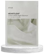 ANUA Heartleaf Cream Mask Night Solution Éjszakai nyugtató fátyolmaszk ezüst szirtőr kivonattal, 25 ml - Arcmaszk