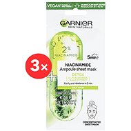 GARNIER Skin Naturals Ampoule Sheet Mask Niacinamide and Kale Extract 3 × 15g - Face Mask