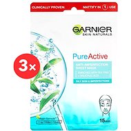 GARNIER Skin Naturals Pure Active Anti-Imperfection Sheet Mask 3 × 23g - Face Mask