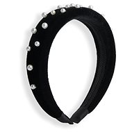 REVOLUTION Hair Headband Pearl Velvet Black - Hairband