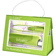 La-tweez Pro Illuminating Tweezers with Lipstick Case Green - Pinzeta