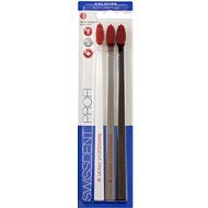SWISSDENT Colours Soft/Medium Trio Pack (white & red, gray & red, black & red) - Zubná kefka