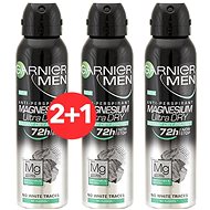 GARNIER Men Magnesium Ultra Dry 72H Spray 150 ml 2 + 1 - Antiperspirant