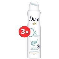 DOVE Alu-Free Sentitive Spray, 3× 150 ml - Dezodorant