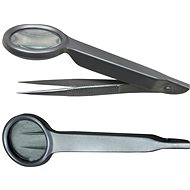 GLOBOS Tweezers with magnifying glass stainless steel mat 990819 - Tweezer