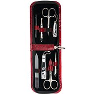 KELLERMANN ladies manicure set 5292 MC N red with ostrich skin pattern - Manicure Set