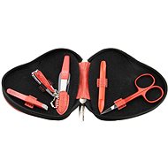 KELLERMANN ladies manicure set 7771 MC RED red with crocodile skin pattern - Manicure Set