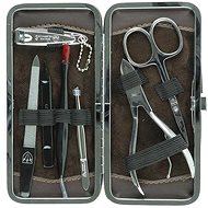 KELLERMANN manicure set 7779 MC N brown with crocodile skin pattern - Manicure Set