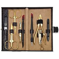 KELLERMANN ladies manicure set 9264 FG CUT brown - crocodile skin pattern - Manicure Set