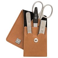ERBE SOLINGEN men's leather travel manicure 9115"Cognac" - Manicure Set