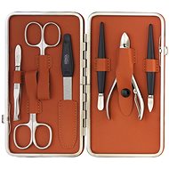 GÖSOL SOLINGEN ladies leather manicure MILANO 1609 orange - Manicure Set