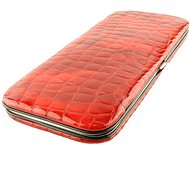 GLOBOS Women's leather manicure 740-87 red with Solingen tools - Manicure Set