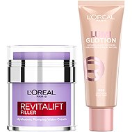 L'ORÉAL PARIS Revitalift Filler Pressed Cream 50 ml + Lumi Glotion 902 Light Glow 40 ml - Cosmetic Gift Set