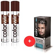 COLORWIN DARK BROWN Spray for Growth 2 × + COLORWIN 150ml Shampoo - Kit