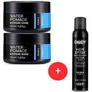 DANDY Extreme Shine Water Pomade 2 x 100 ml + DANDY Extra Dry Fixing Hair Spray 300 ml - Sada