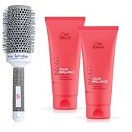 WELLA PROFESSIONALS Invigo Colour Brilliance Vibrant Colour Conditioner 2 × 200ml + Hair Brush - Conditioner