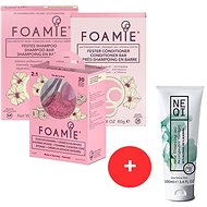 FOAMIE Hibiskiss Shampoo Set shampoo + conditioner + sponge for washing + hand gel - Cosmetic Set