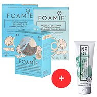 FOAMIE Shake Your Coconuts Set shampoo + conditioner + sponge for washing + hand gel - Cosmetic Set