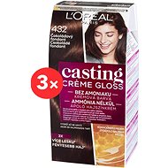 ĽORÉAL CASTING Creme Gloss 432 Chocolate Fondant 3 × 180 ml - Hair Dye