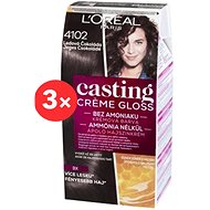 ĽORÉAL CASTING Creme Gloss 4102 Ice Chocolate 3× 180 ml - Hair Dye