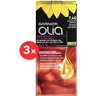 GARNIER Olia 7.40 Intensive Copper, 3× 50ml - Hair Dye
