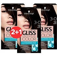 SCHWARZKOPF GLISS COLOR 3-0 Brown 3 x 60ml - Hair Dye