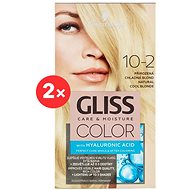 SCHWARZKOPF GLISS COLOR 10-2 Natural Cool Blonde 2 × 60ml - Hair Dye