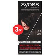 SYOSS Color 1-1 fekete 3 × 50 ml - Hajfesték