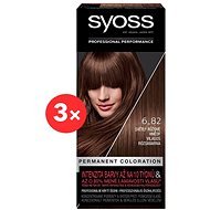 SYOSS Color 6-82, svetloružovohnedý, 3× 50 ml - Farba na vlasy