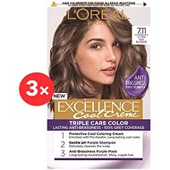 ĽORÉAL PARIS Excellence Cool Creme 7.11 Ultra ash blonde 3 × - Hair Dye