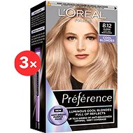 ĽORÉAL PARIS Préférence 8.12 Alaska Cold Light Blonde 3 × - Hair Dye