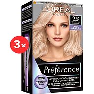 ĽORÉAL PARIS Préférence 9.12 Siberia Cold Very Light Blonde 3 × - Hair Dye
