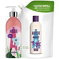 AUSSIE Miracle Moist Moisturising Shampoo, 430ml + Good Refill, 480ml - Shampoo