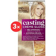 ĽORÉAL PARIS Casting Creme Gloss Cream Semi-Permanent Colour 910 White Chocolate 3 × 180ml - Hair Dye