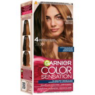 GARNIER Colour Sensation Permanent Hair Colour HL1 6.31 Black Hair 20, 60+40+12ml - Hair Dye