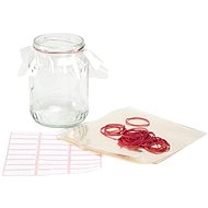Gastro Foil for jars, set of 25, including rubber bands and self-adhesive labels - Film