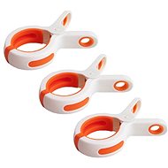 Kufryplus Kolíčky na plážové osušky 3 ks, bílá + oranžová TC883 - Clothes Pegs