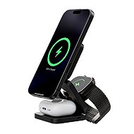 Kuxiu X55 3-In-1 Foldable Magnetic Wireless Charging Station - Black - Wireless Charger